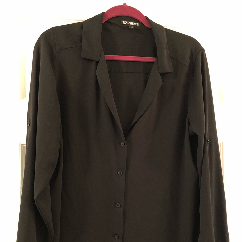 Long sleeved black express blouse